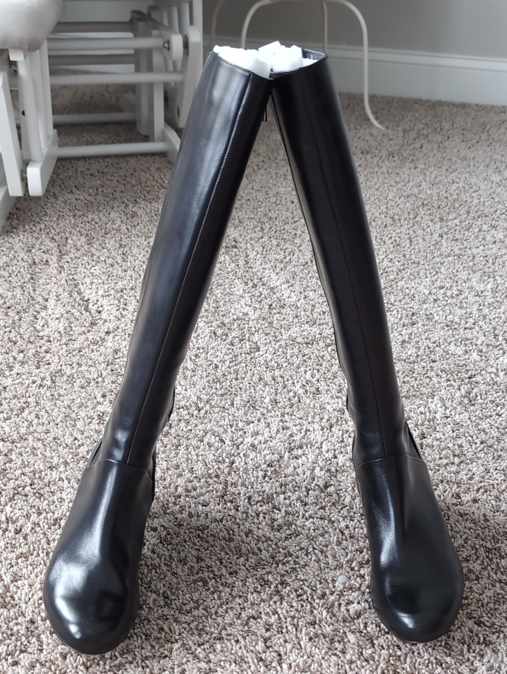 Trotters Black Knee High Riding Boots